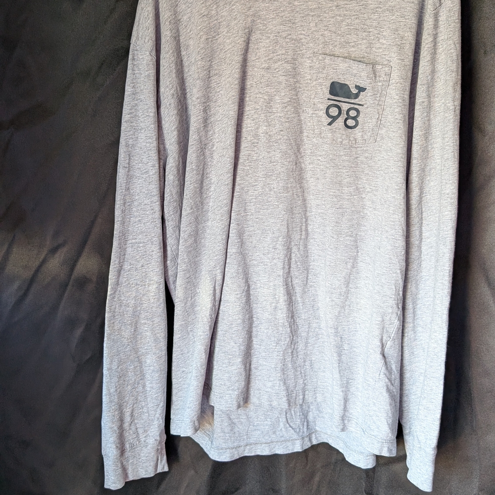 Vineyard Vines Heather Gray Long Sleeve Tee